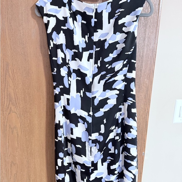 DKNYC Blue Black White Printed Midi Dress - Picture 5 of 9